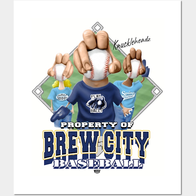 Knucklehead for Brew City Baseball Wall Art by MudgeSportswear